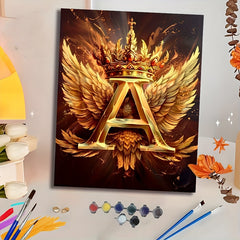 DIY Painting by Numbers Kit Letter A Personal Collection Christmas Birthday