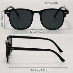 3 Pairs Square Sunglasses Rivet Anti Glare UV400 Sun Shades
