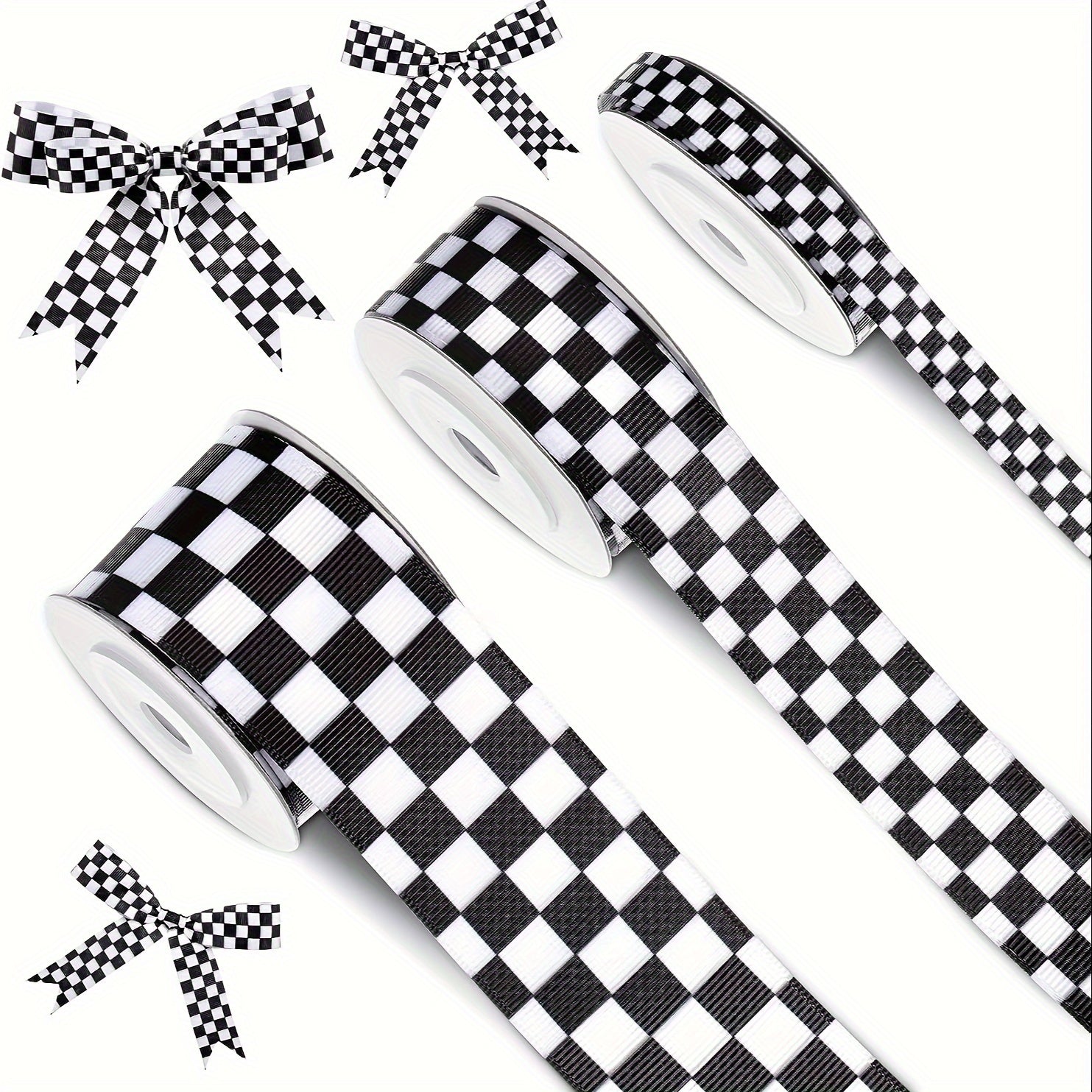 1pc Christmas Plaid Wired Ribbons Burlap Ribbon And Wrapping Ribbon