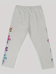 Turtle Print Elastic Waist Leggings for Women