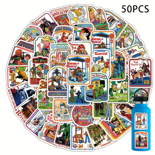 50pcs Literature and Art Book Piano Scrapbook Stickers