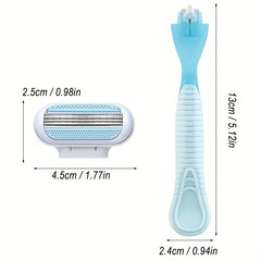 4 Women's Safety Razor with 3 Blade Fusion Blades for Smooth Shaving