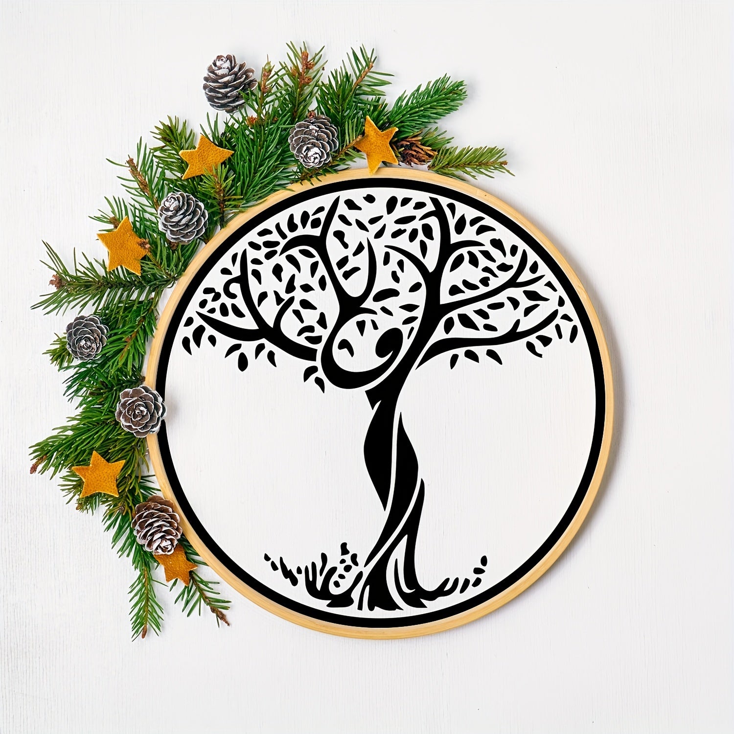 16pcs Tree Stencils Tree Of Life for Painting Airbrush Natural Plants Palm Tree