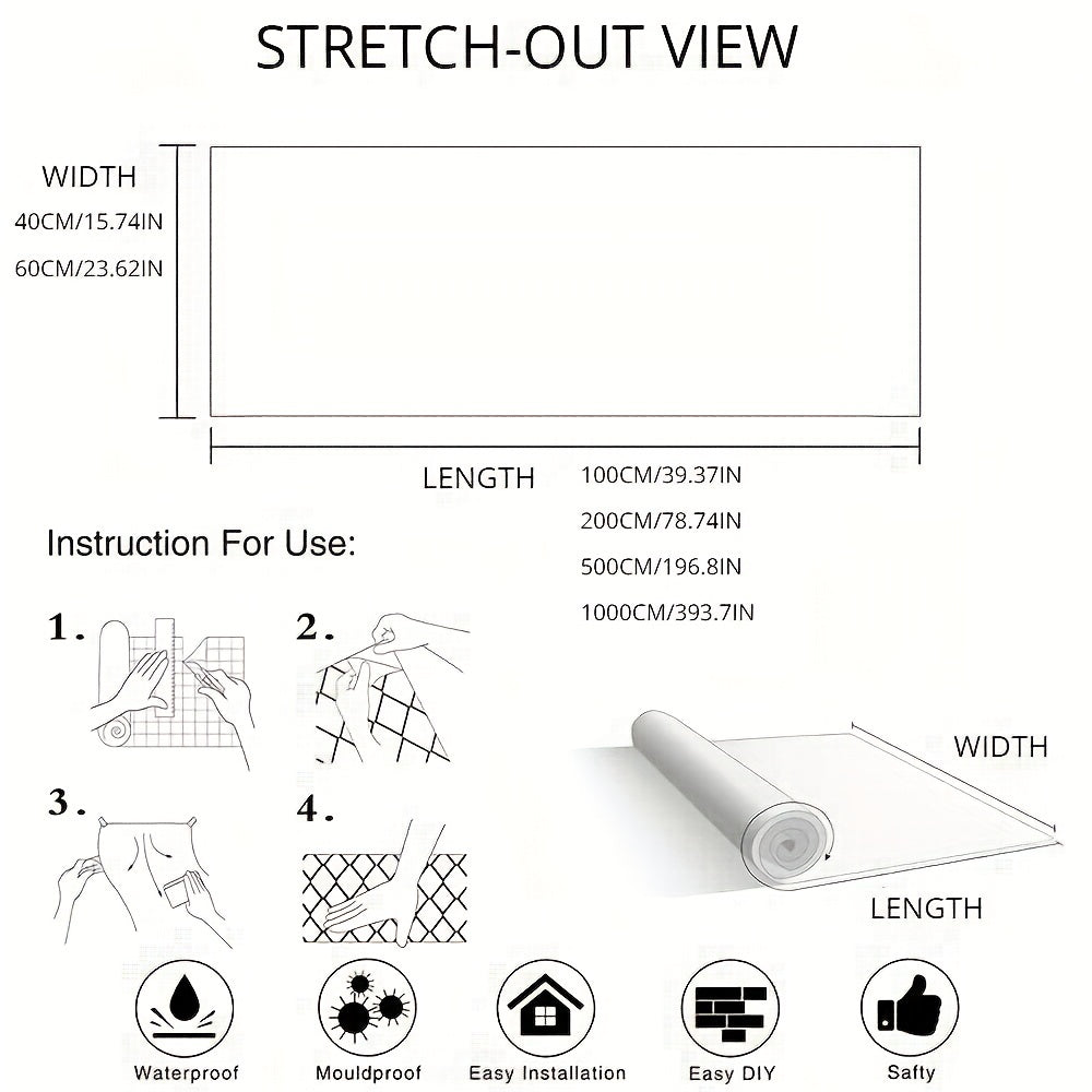 Marble Wallpaper Self-adhesive Waterproof Creative Wall Sticker