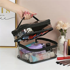 Clear Cosmetic Bag Travel Makeup Bag Waterproof Toiletry Bag Portable Organizer