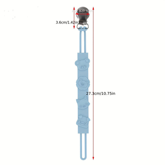 Pacifier Chain Link Stainless Steel Clip Anti Drop Chain