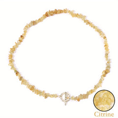 Bohemian Gem Gravel Healing Necklace for Women
