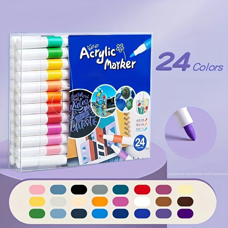 Acrylic Paint Markers Fine Tip Washable Permanent for Art