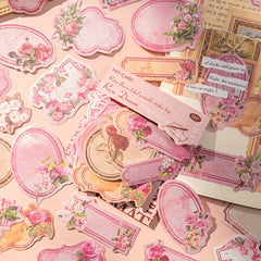Retro Flower Label Sticker Package Garden Memo Series Plant Flower Notebook