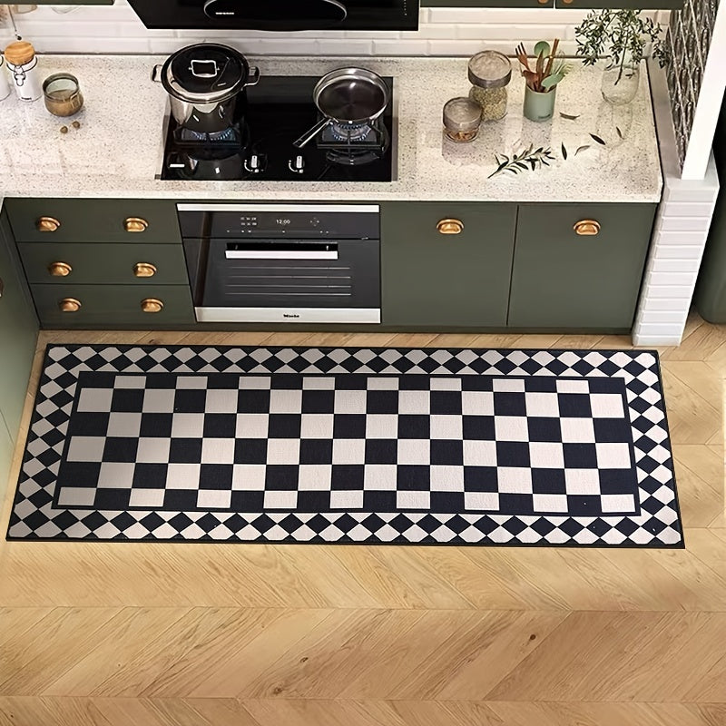 Modern Kitchen Floor Mat Absorbent Non-slip Runner Mat for Living Room