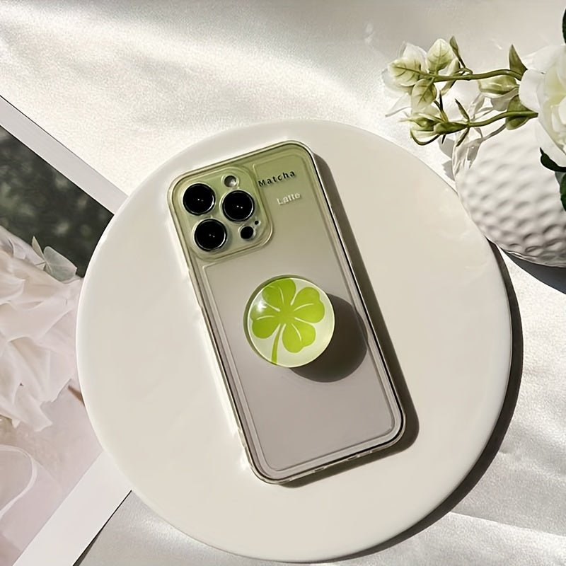 Pop up Foldable Mobile Phone Holder Four leaf Clover Pattern