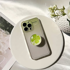 Pop up Foldable Mobile Phone Holder Four leaf Clover Pattern