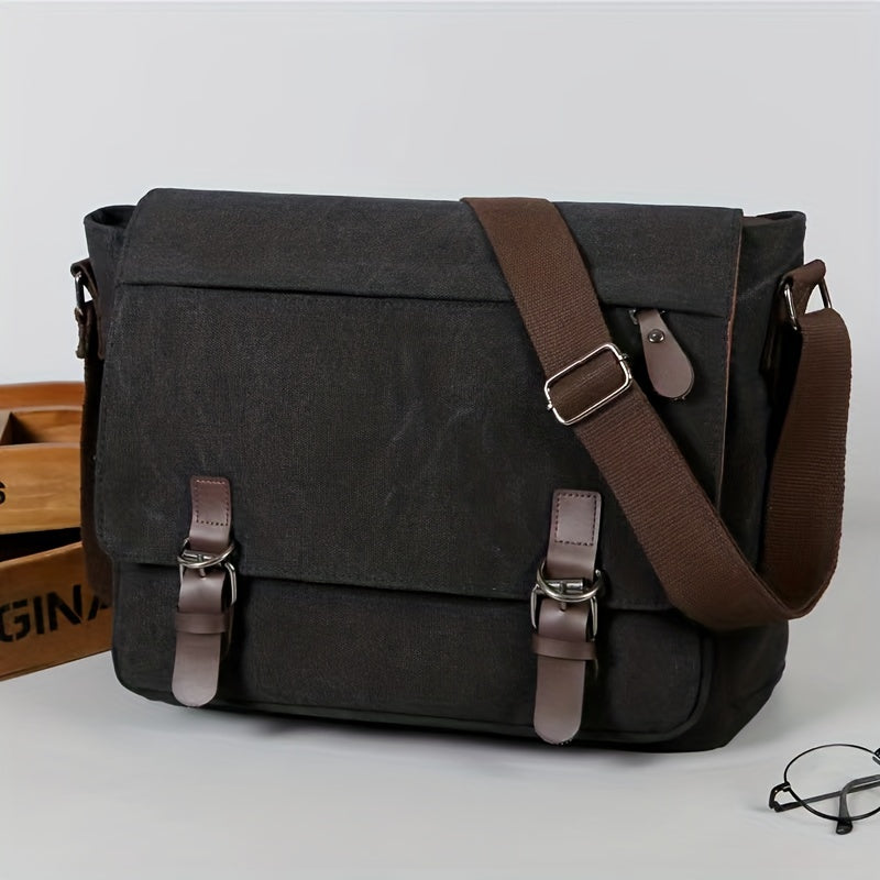 Retro Canvas Satchel Bag - Stylish & Waterproof