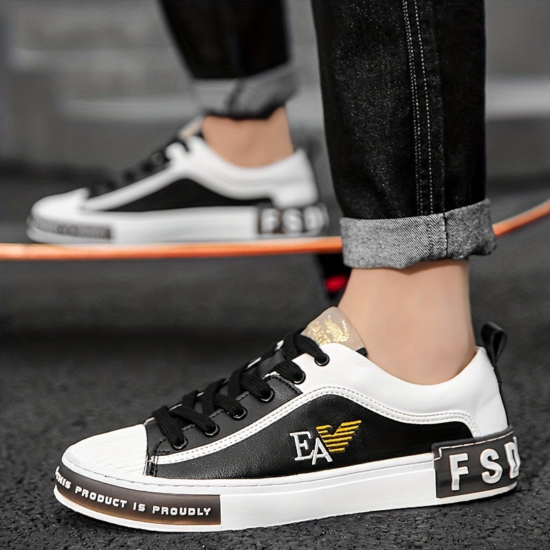 Men's Block Slip On Sneakers, Casual Walking Shoes