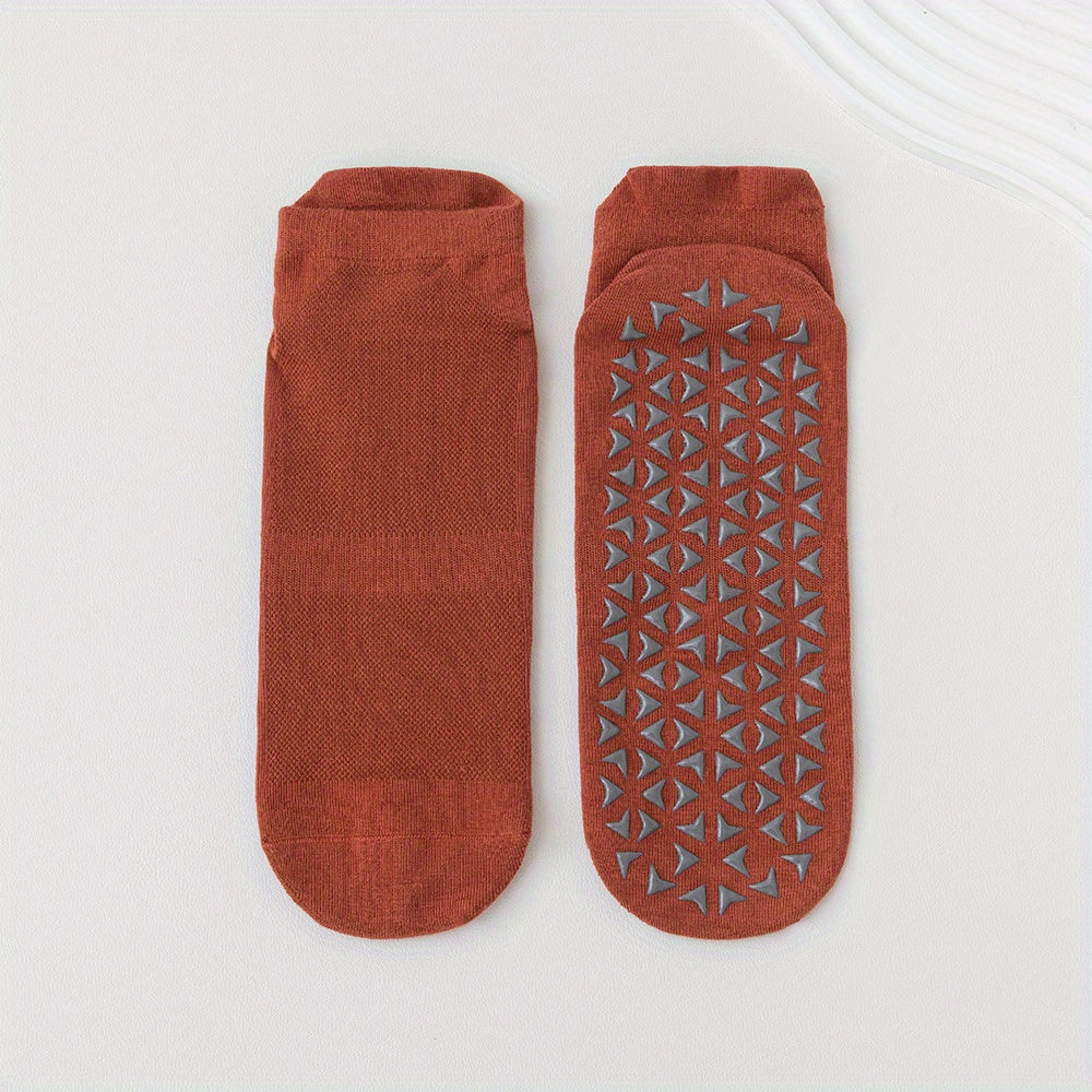 Women's Non-Slip Yoga Pilates Socks Breathable Tube Dance Training Socks