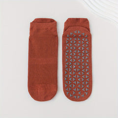 Women's Non-Slip Yoga Pilates Socks Breathable Tube Dance Training Socks