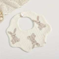 6-Layer Petal Print Baby Feeding Bibs Soft Burp Cloth