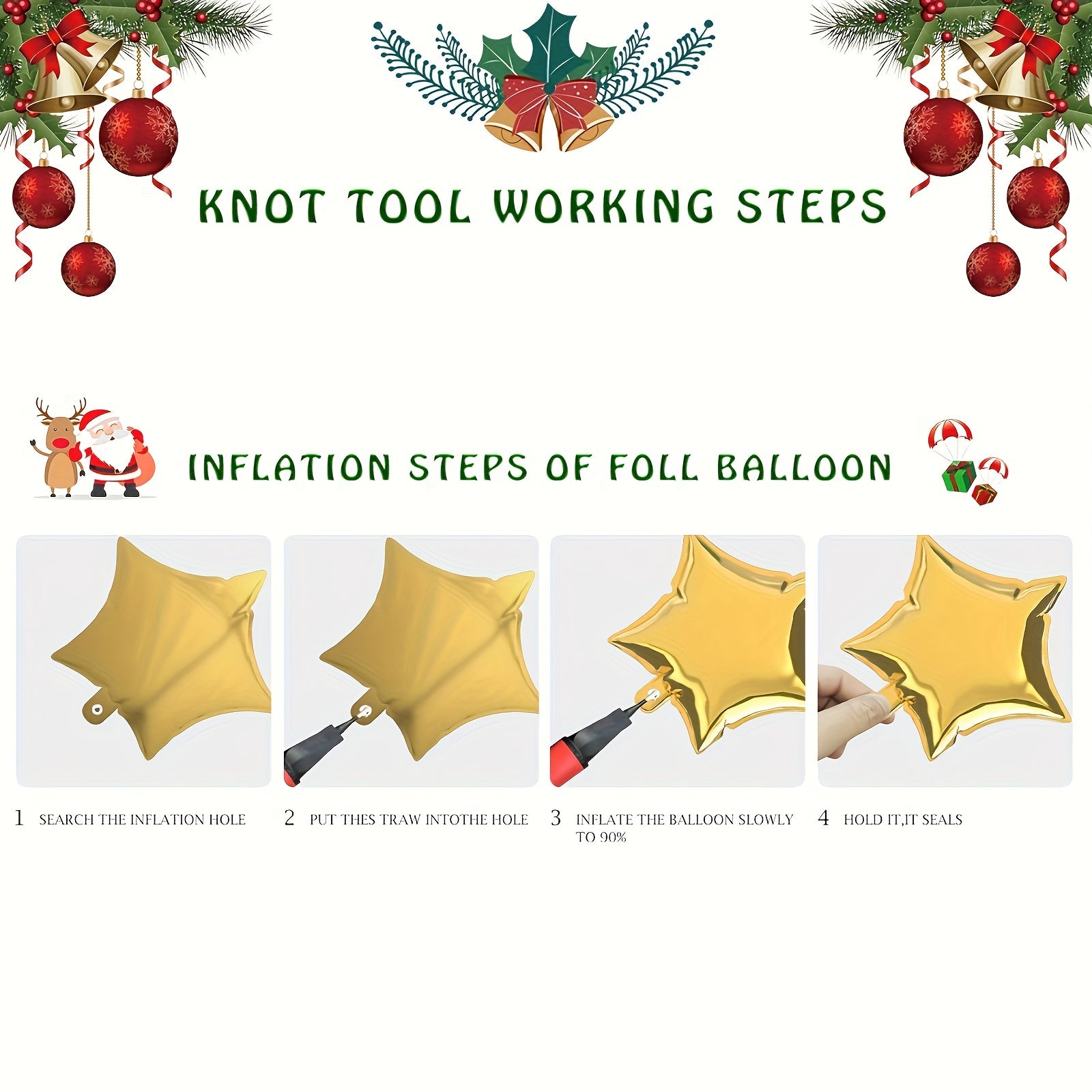 132pcs Christmas Balloon Garland Arch Kit with Merry Christmas Banner