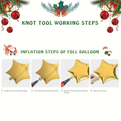 132pcs Christmas Balloon Garland Arch Kit with Merry Christmas Banner