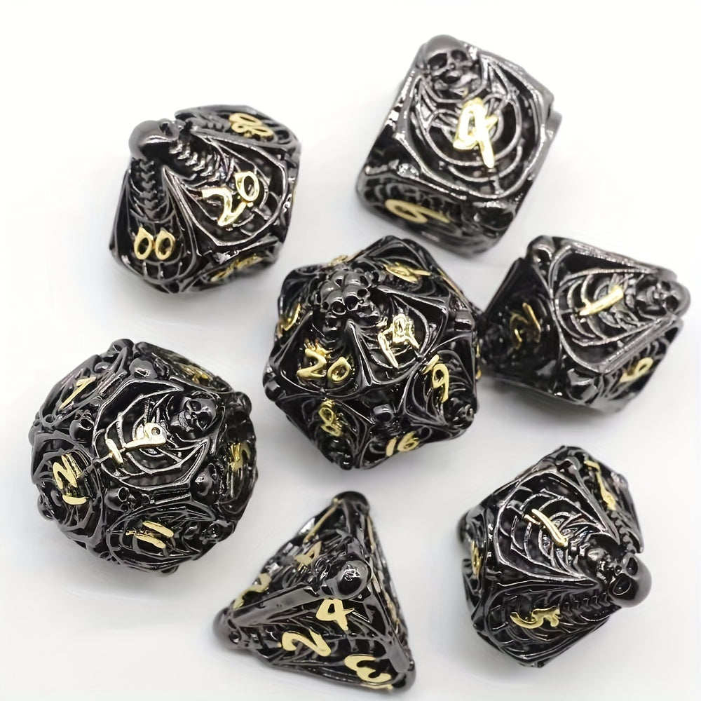 Skull Metal Dice Set Set Of 7