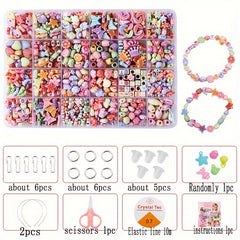 24pcs Unicorn DIY Bead Bracelets Making Kit for Kids