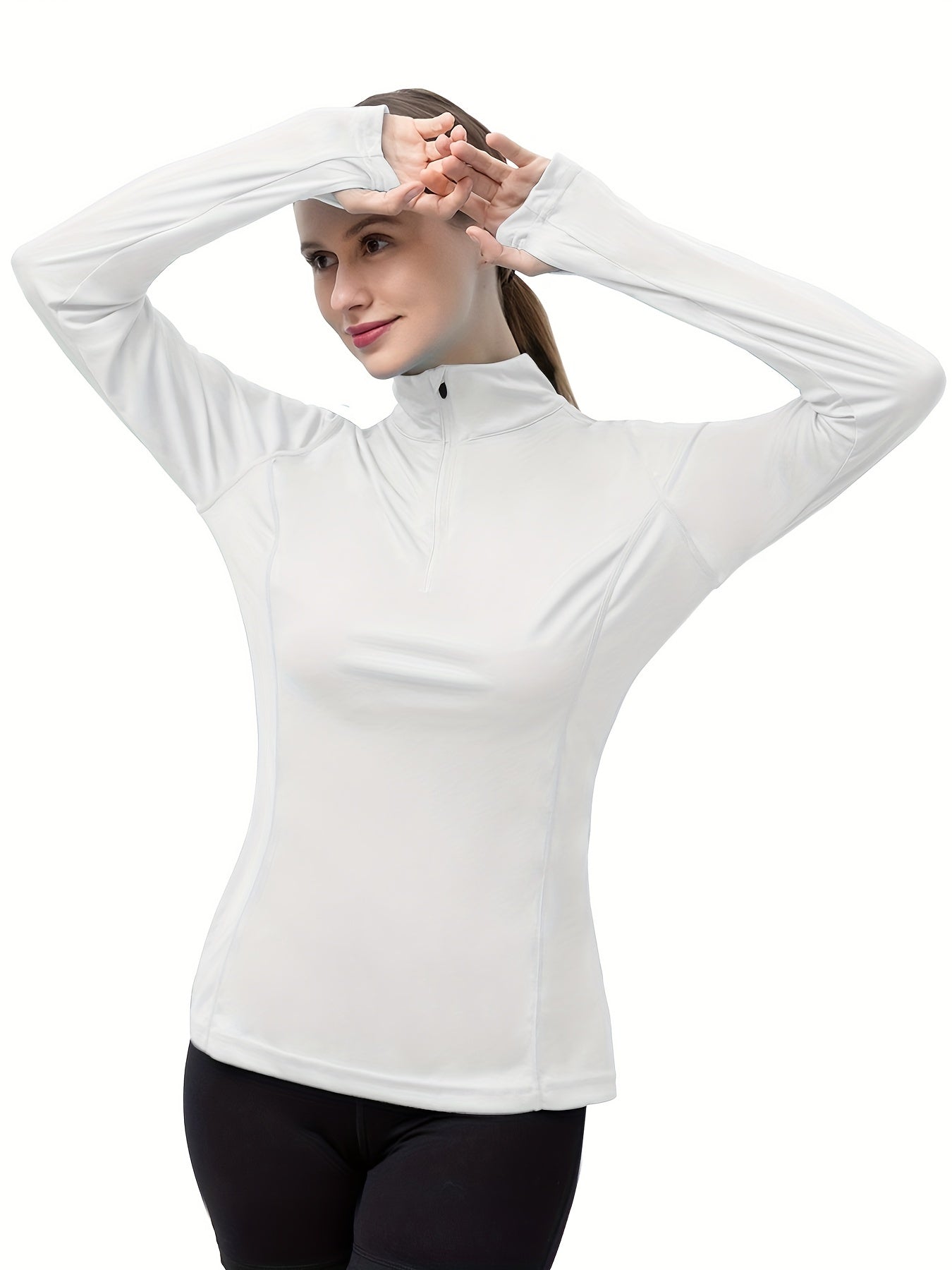 1/4 Zipper Diving Rash Guard Sun Protection Top