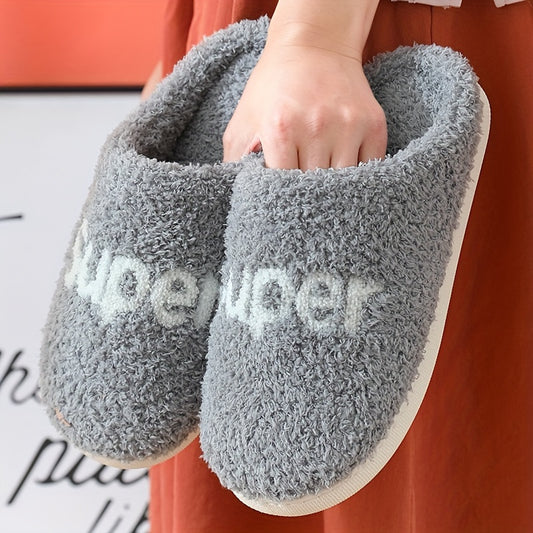 Warm Cozy House Slippers for Men Indoor Winter Shoes