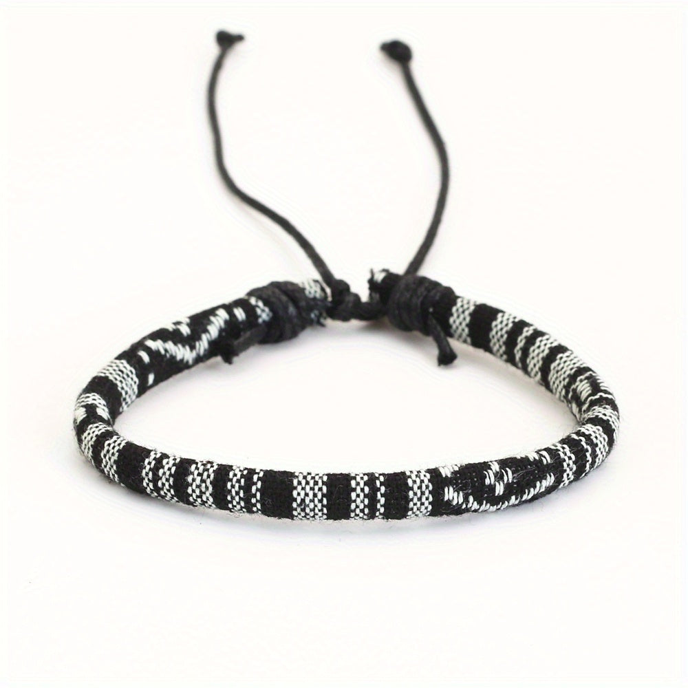 Ethnic Style Pattern Printing Woven Bracelet Men's Novelty Casual Gift Jewelry