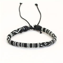 Ethnic Style Pattern Printing Woven Bracelet Men's Novelty Casual Gift Jewelry