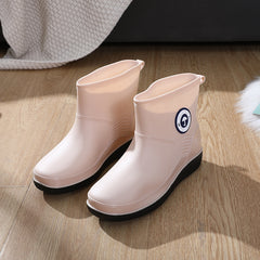 Umbrella Patch Slip On Rain Boots Women's Footwear
