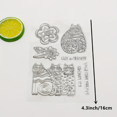 Cat Cartoon Transparent Stamp - Purr-fect Craft Accent