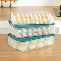 Large Capacity Sealed Dumplings Box With Lid