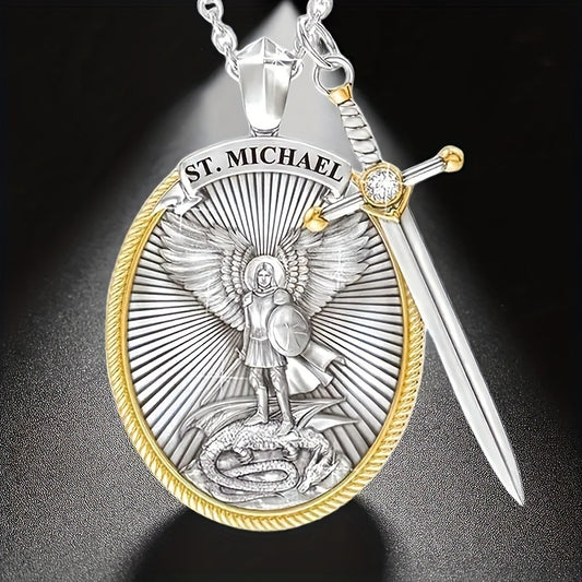 St. Michael Archangel Pendant Necklace Amulet Jewelry