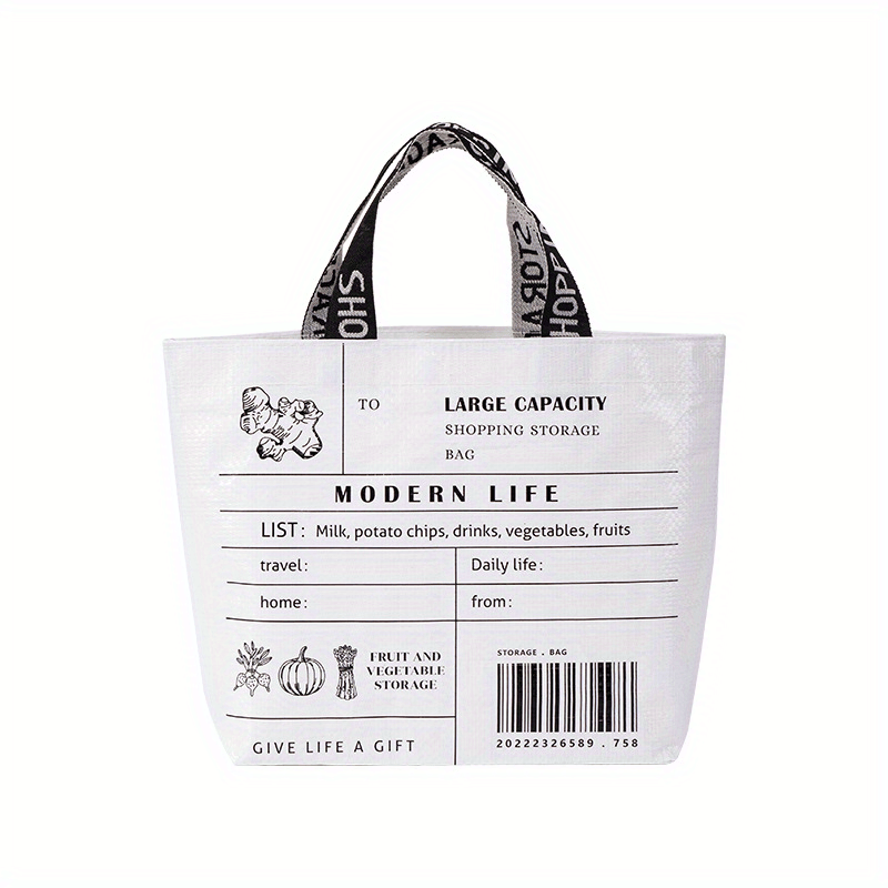 Large Waterproof Grocery Shopping Bag for Retail Stores