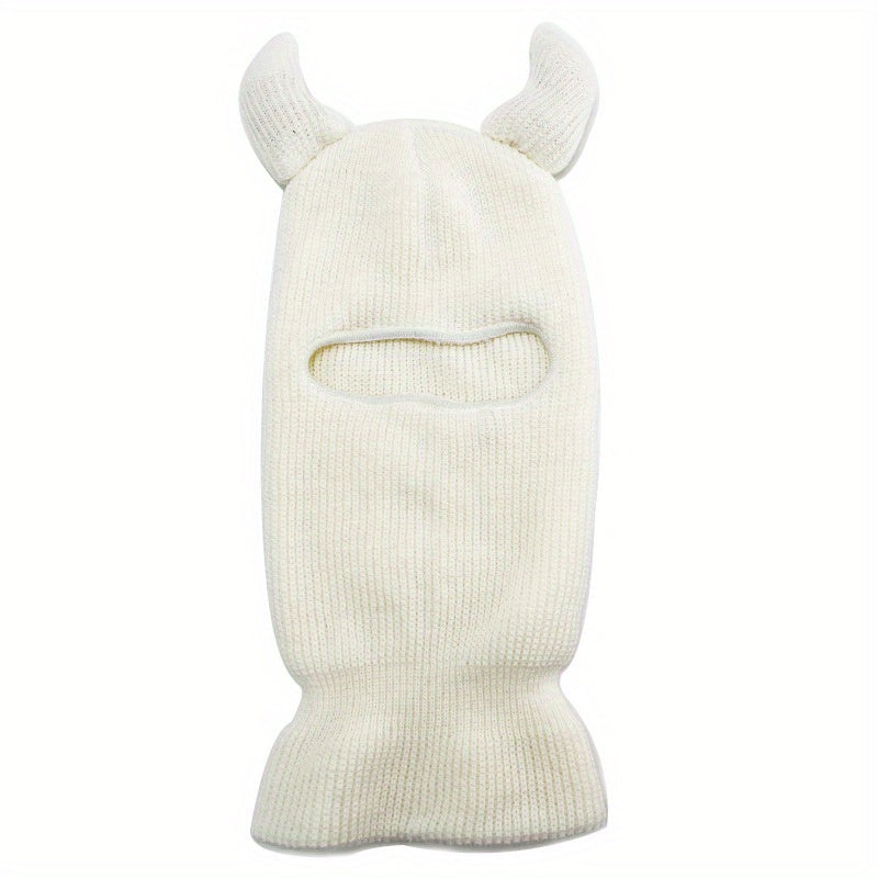 Monster Ears Ski Mask Balaclava Y2K Knit Hat