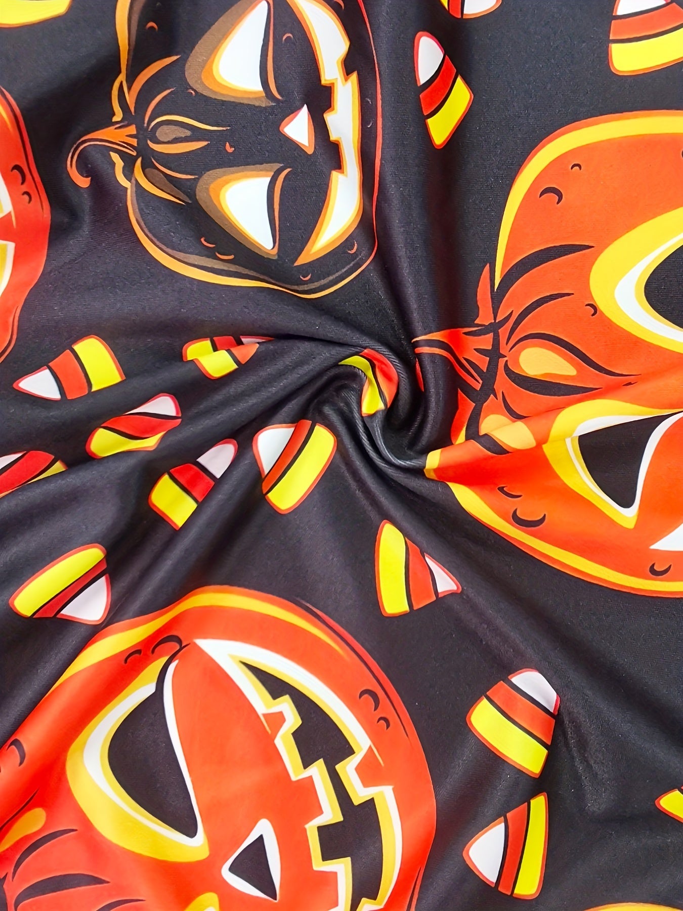  Halloween Skirt Women's Plus Allover Pumpkin Print Maxi Skirt