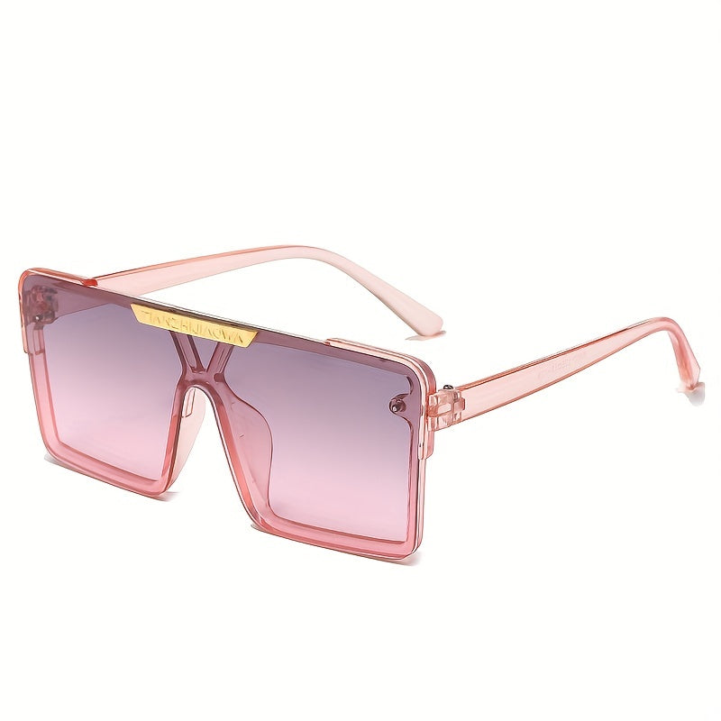 Kids Square Sunglasses Large Frame Unisex Street Photography Shades