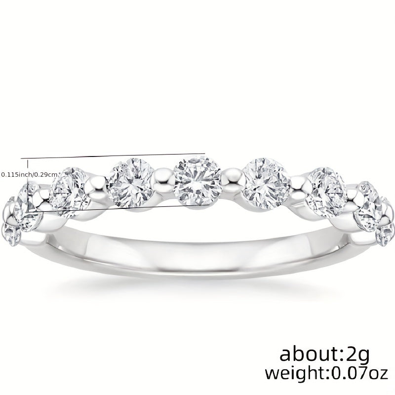 18K Plated Zircon Stackable Ring Wedding Anniversary Gift