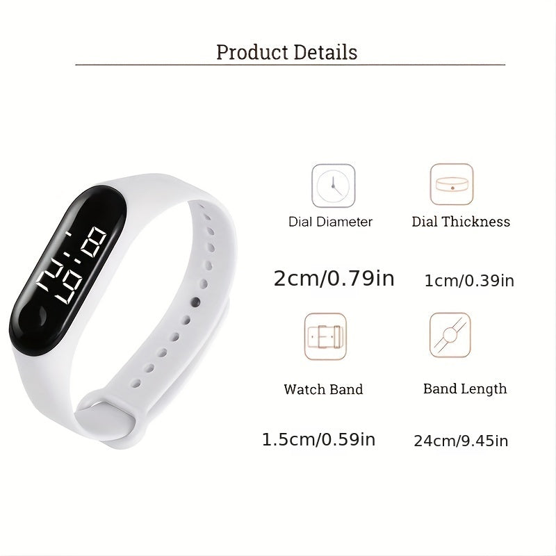 Waterproof Silicone LED Sports Watch for Kids