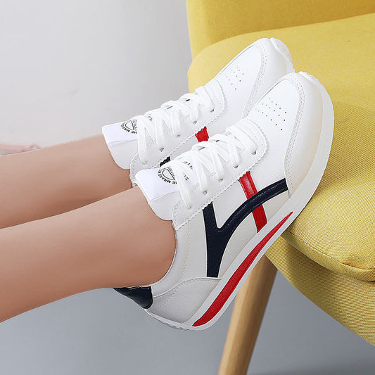 Women's Colorblock Mesh Sneakers Low Round Toe Lace Up Shoes