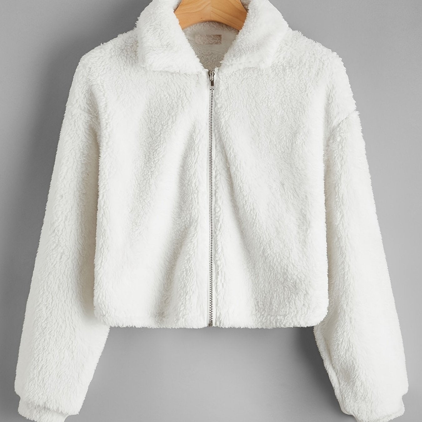 Plush Zip-Front Jacket for Fall & Winter
