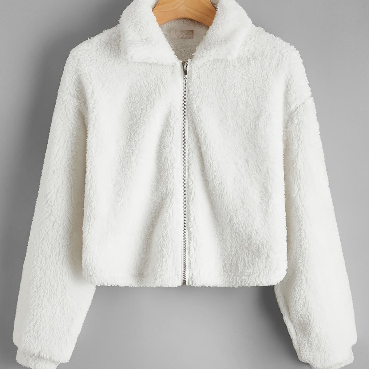 Plush Zip-Front Jacket for Fall & Winter
