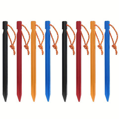 10pcs Tent Pegs Lightweight Aluminium Alloy Garden Stakes Ground Nails