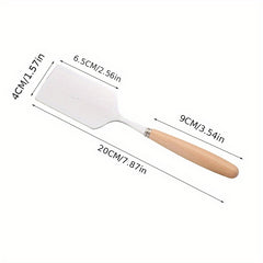 Stainless Steel Pancake Steak Shovel with Wooden Handle