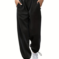  Casual SweatPants Women's Solid Elastic Joggers