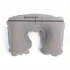 Pvc Flocking U shaped Inflatable Pillow For Camping