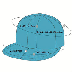 Gothic R Embroidery Snapback Hat Solid Hip Hop Baseball Cap Unisex