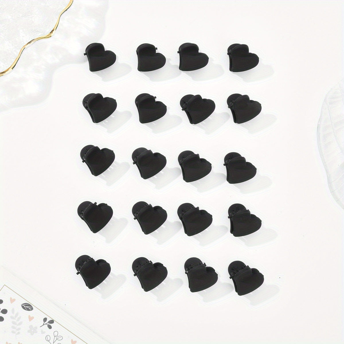 20pcs Heart Shaped Nonslip Hair Claw for Women Girls Baby Sweet Hair Clip
