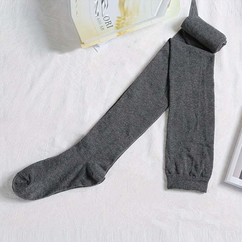 Solid Thigh High Socks Women's Stockings & Hosiery