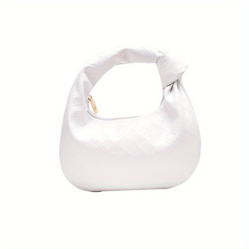Mini Knotted Crescent Hobo Bag Solid Shoulder Bag